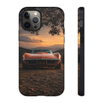 1969 C3 Corvette Phone Case, Orange Dirt Trail Dusk Cover, Gift