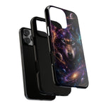 Cosmic Wolf Phone Case, Galaxy Nebula Portrait Tough Cover, Gift