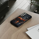Orange Datsun 240Z on Rainy City Street phone case | Tough Cases