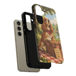 Cocker Spaniel Picnic Scene phone case | vintage dog art