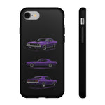 Cuda Phone Case Purple, Three-View Vector Tough Cover, Gift