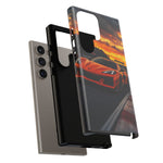 Orange C8 Z06 Flat Plane V8 Speed Art Tough Phone Case