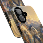 Poodle Painter Scene phone case | Artistic Dog Landscape