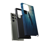 Barracuda Silhouette Phone Case, Sunlit Marine Art Tough Cover
