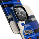 R34 Skyline GT-R Bayside Blue Tough Phone Case for 90s JDM Fans