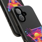 Synthwave Sunset Triangle Phone Case Retro Vaporwave Case