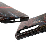 Red FD RX-7 Blossom Alley Tough Phone Case - Rain-Slicked Night