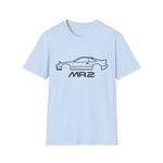1991 MR2 SW20 Black Outline Silhouette Emblem Classic Car T-Shirt Fan Gift