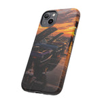 Muscle Car Meet Phone Case, Golden Hour Cars Coffee Tough Cover