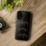 Black GNX Phone Case, Three-View Muscle Car Vector Tough Cover