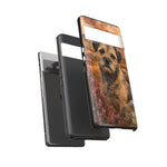 Border Terrier Earthy Watercolor Art Tough Phone Case