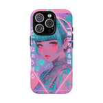 Neon Cyber Geisha phone case | Tough Case