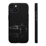 Black Classic C10 Truck Phone Case | Vintage Pickup Reflection, Minimal Auto Design