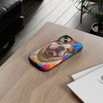 Bulldog Pop Art Portrait Tough Phone Case - Paint Splash