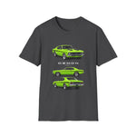 1971 Demon Green Classic Muscle Car T-Shirt | Vintage Coupe Illustration