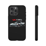Silver C6 Z06 Phone Case for Chevy Fans, Tough Cover