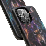 Cosmic Wolf Phone Case, Galaxy Nebula Portrait Tough Cover, Gift