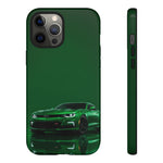 Racing Green Camaro Phone Case, Sports Muscle Car Tough Cover