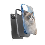 Ragdoll Cat Polygon Portrait Tough Phone Case - Blue Cream