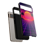 Classic Grid Sunset Vaporwave Art Tough Phone Case