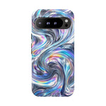 Chrome Metallic Swirl  Art Tough Phone Case