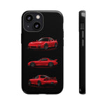 FD RX7 Phone Case Red, Three-View Vector Cover, JDM Gift
