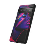 Neon Lightning Face 80s phone case | Tough Case