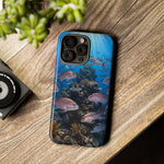 Snapper Reef Phone Case, Sunlit School Ocean Fishing Tough Cover