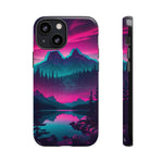 2 Rounds Canada Retina Artwork Vaporwave Phone Case – Landscape Aesthetic