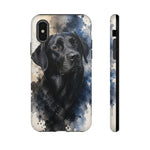 Black Lab Watercolor Art Tough Phone Case - Dog Portrait