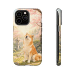 Akita under Cherry Blossoms Dog Breed Phone Case