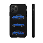 Blue MX-5 Roadster Phone Case Tough JDM Convertible Multi View Print