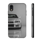 Silver Skyline Phone Case, R34 GTR 90s JDM Legend Tough Cover for Men Gift