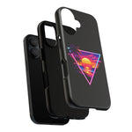 Synthwave Sunset Triangle Phone Case Retro Vaporwave Case