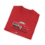 1955 Fairlane Sunliner Classic Car T-Shirt | Vintage Red Convertible