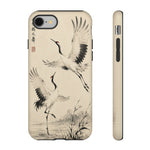 Red-Crowned Crane Sumi-e Art Tough Phone Case