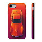 C3 Corvette Phone Case, Orange Top-Down Duotone Gradient Cover