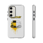 Z06 Corvette Phone Case, Yellow Sketch Reveal Chrome Cover