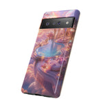 Floating Pool Deck Phone Case, Pastel Cloud 3D Render Cover