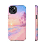 Pastel Beach Sunset Haze Vaporwave Art Tough Phone Case