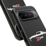 1970 Camaro Z28 White Silhouette Tough Phone Case Cover Gift