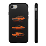 1970 Challenger Phone Case Orange, Three-View Vector Tough Cover
