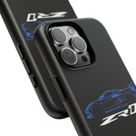 Blue C8 ZR1 Phone Case for Supercar Enthusiasts