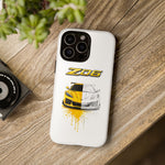 Z06 Corvette Phone Case, Yellow Sketch Reveal Chrome Cover
