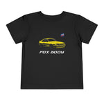 Toddler Fox Body Mustang T-Shirt | Yellow 1987-93 Mustang Graphic Tee