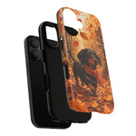 Dachshund Autumn Stroll Dog Tough Phone Case