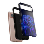 Neon Blue Tiger phone case | tough protective cover