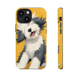 Sheepdog Hair Flip Phone Case Funny Dog Lover Gift