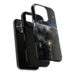 GT350 Phone Case White, Rainy Track Night Classic Racer Tough Cover