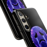 Glitch Sad Face Phone Case, Anime Melt Static Tough Cover